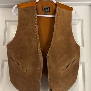 Aj Morgan Brown Suede Vest